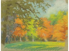 Ismeretlen festő : Liget ősszel
