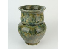 Régi folyatott mázas art deco kerámia váza