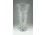 Vastag falú csiszolt üveg kristály váza 25cm