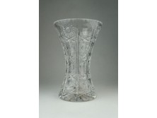 Csiszolt üveg kristály váza 20 cm