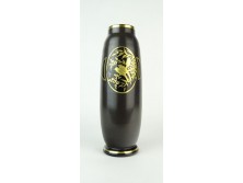 Régi különleges sötét üveg váza 26.5 cm