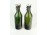 Régi kisméretű zöld csatos üveg pár