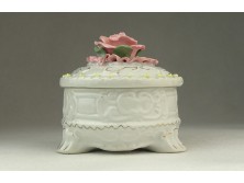 Régi rózsadíszes porcelán gyűrűtartó