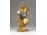 Hummel jellegű fém ülő kerámia fiú figura