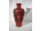 Régi piros-fekete keleti kerámia váza