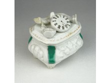 Antik órás porcelán bonbonier