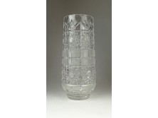 Vastag falú régi kristály váza 25 cm