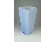 Halványkék színű fújt üveg váza 20 cm