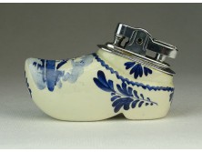 Delft Holland porcelán fapapucs öngyújtó