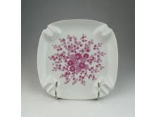Virágmintás Hollóházi porcelán hamutál