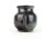 Régi feketecserép füles váza 11.5 cm