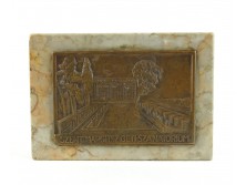 Szent Margitsziget Szanatórium bronz plakett