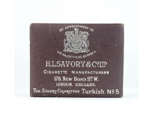 Antik H.L. SAVORY & Co cigarettás doboz