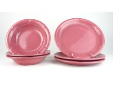 S.Maria rózsaszín olasz tányérkészlet 