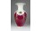 Régi jelzett bordó fehér porcelán váza 23 cm