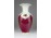Régi jelzett bordó fehér porcelán váza 23 cm