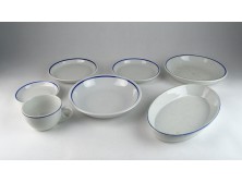 Zsolnay kék fehér porcelán készlet 7 darab