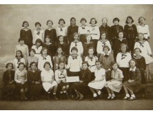 Régi iskolai fotográfia csoportkép 1933