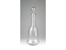 Csiszoltüveg likőrös kínáló dugóval 25 cm
