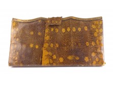 Régi kígyóbőr női táska retikül