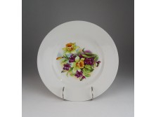 Antik virágos porcelán dísztányér 23 cm