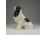 Régi jelzett porcelán spániel kutya 14 cm