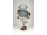 Porcelánfejű kislány baba macival 32.5 cm
