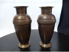 Antik LENK réz osztrák váza pár