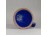 Kék-fehér díszes kerámia söröskorsó 14.5 cm