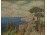 Régi gobelin tengerparti tájkép falikép