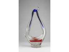Fújtüveg művészi üveg kosár 26.5 cm