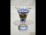 Antik kézifestett stampedlis üvegpohár 4db