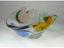Fújtüveg művészi üveg kínáló tál 22 cm