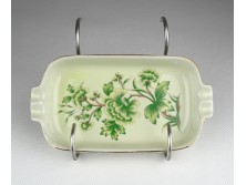 Vajszínű Hollóházi porcelán hamutál