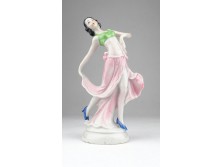 Régi porcelán táncosnő figura 14 cm