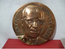 Nagyméretű bronzplakett Bognár Rezső