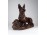 Régi németjuhász kutya gipsz szobor 34 cm