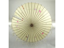 Antik keleti bambusz és selyem napernyő