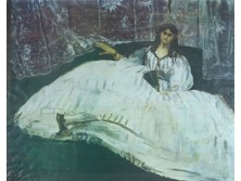 Aduard Manet : "Hölgy legyezővel" reprint