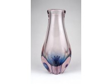 Fújt lila BOHEMIA üveg váza 22.5 cm