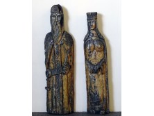 Szent István és Gizella nagyméretű fafaragás