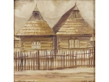 Ismeretlen festő : Ruszin faházak