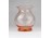 Régi kisméretű rózsaszín fújt üveg váza 8 cm