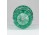 Régi zöld kristály ibolyaváza 9 cm