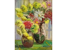 V. Barta Éva : Asztali virágcsendélet 1990