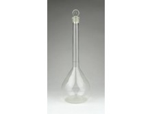 Régi fújt üveg laboratóriumi gyógyszertári patika dugós üveg ~ 1880 körül