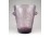Régi csiszolt lila jégtartó üveg edény 14 cm