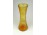 Régi borostyánsárga üveg váza 19 cm