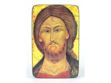 Antik ikon másolat fatáblán krisztus arcképével