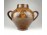Régi barna mázas cserép váza 18.5 cm